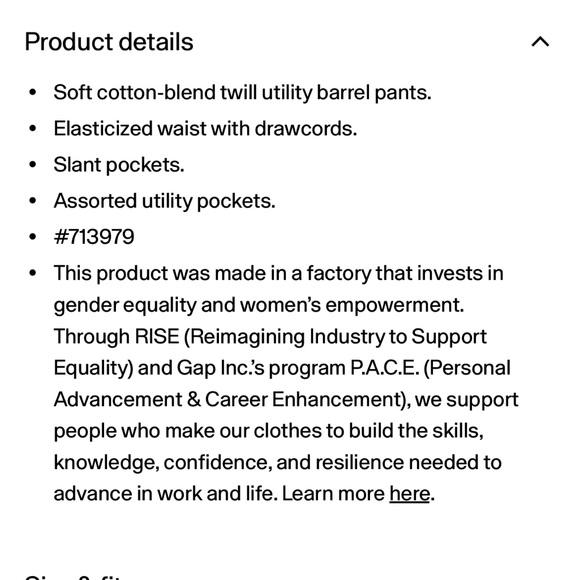 NWT Gap Mid Rise Easy Utility Barrel Pants - Picture 7 of 13